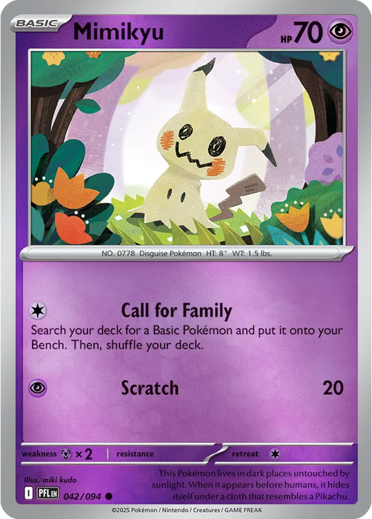 Mimikyu Phantasmal Flames Common • 042/094 Reverse Holofoil
