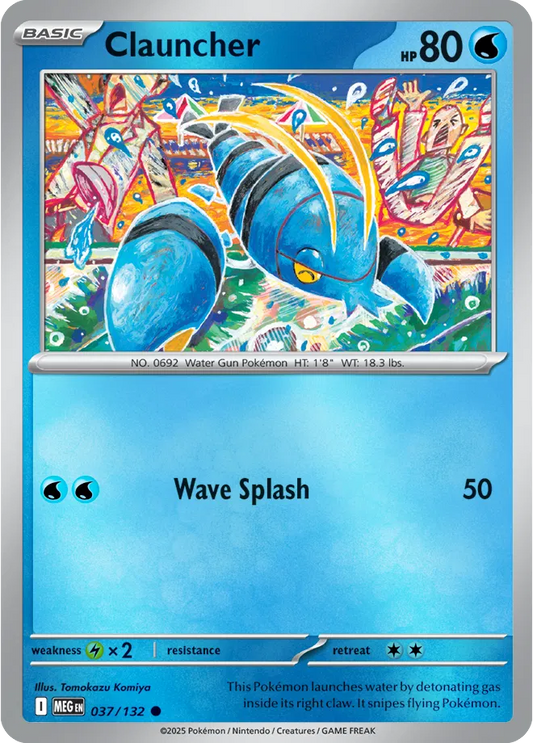 Clauncher Mega Evolution Common • 037/132 Reverse Holofoil