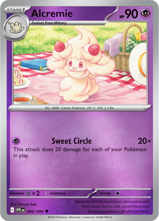 Alcremie Phantasmal Flames Uncommon • 044/094 Reverse Holofoil