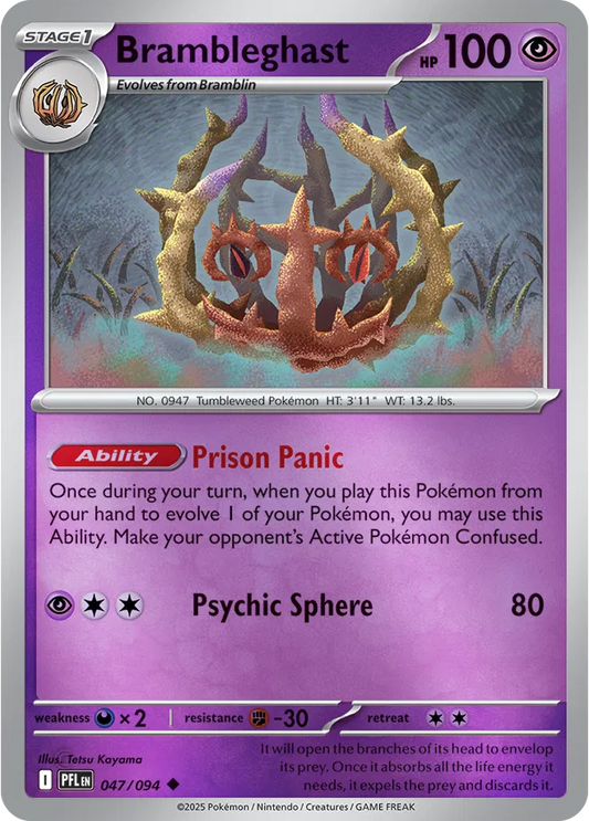 Brambleghast Phantasmal Flames Uncommon • 047/094 Reverse Holofoil