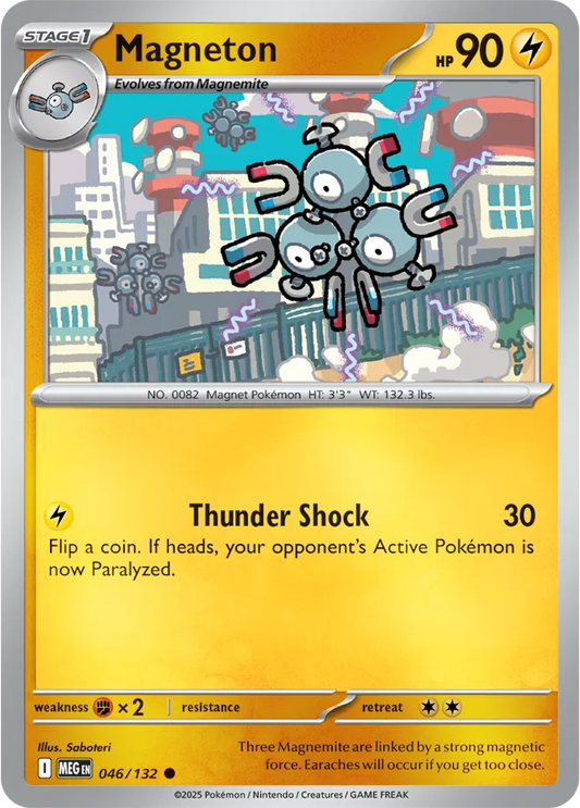 Magneton Mega Evolution Common • 046/132 Reverse Holofoil
