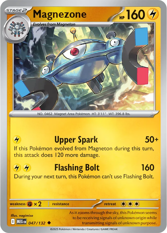 Magnezone Mega Evolution Uncommon • 047/132 Reverse Holofoil