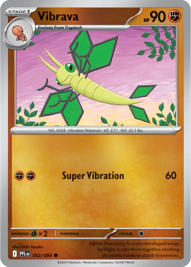 Vibrava Phantasmal Flames Common • 052/094 Reverse Holofoil