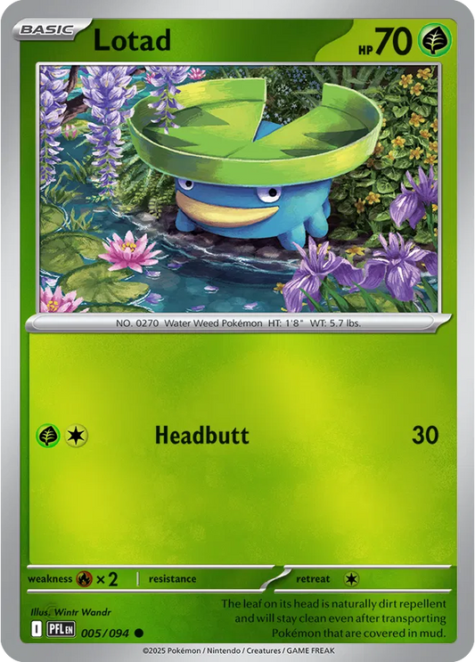 Lotad Phantasmal Flames Common • 005/094 Reverse Holofoil