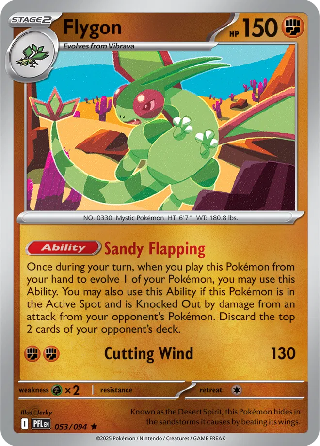 Flygon Phantasmal Flames Rare • 053/094 Reverse Holofoil