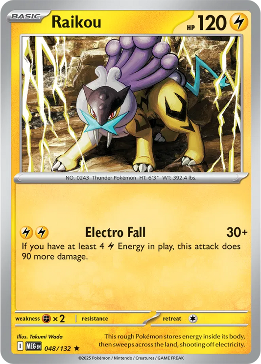 Raikou Mega Evolution Rare • 048/132 Holofoil