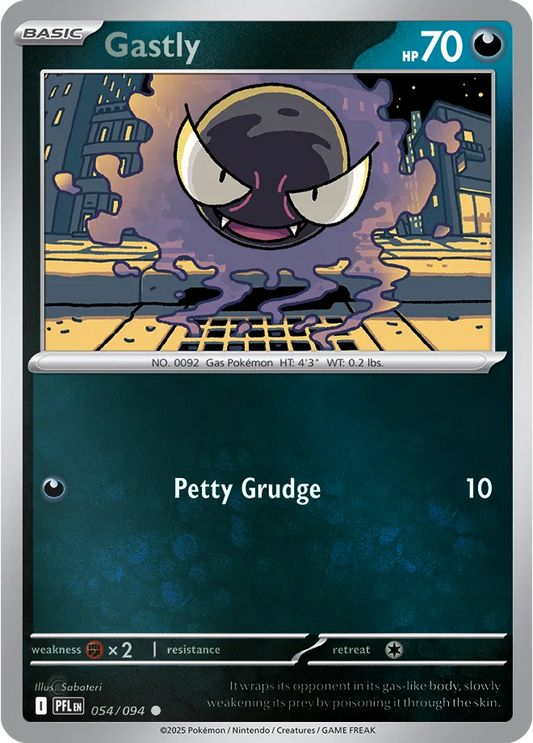 Gastly Phantasmal Flames Common • 054/094 Reverse Holofoil