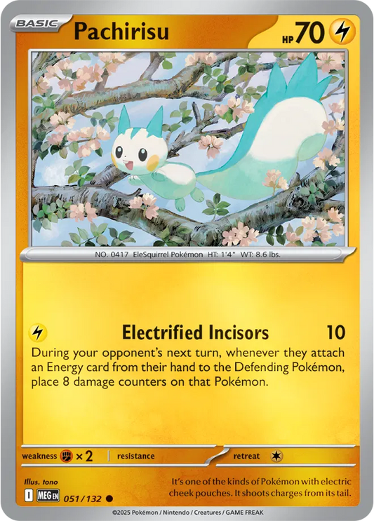 Pachirisu Mega Evolution Common • 051/132 Reverse Holofoil