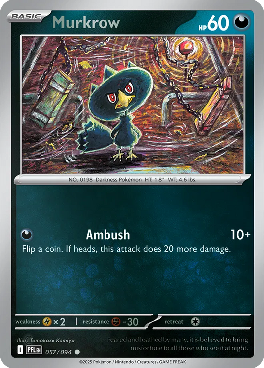 Murkrow Phantasmal Flames Common • 057/094 Reverse Holofoil