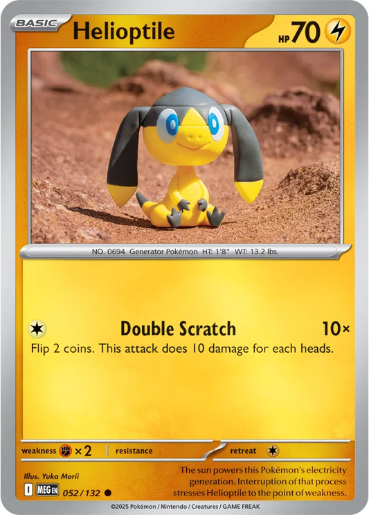 Helioptile Mega Evolution Common • 052/132 Reverse Holofoil