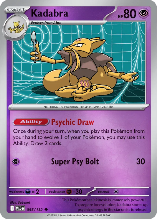 Kadabra Mega Evolution Uncommon • 055/132 Reverse Holofoil