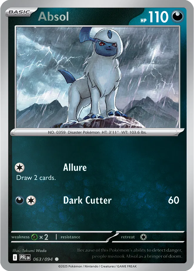Absol Phantasmal Flames Common • 063/094 Reverse Holofoil