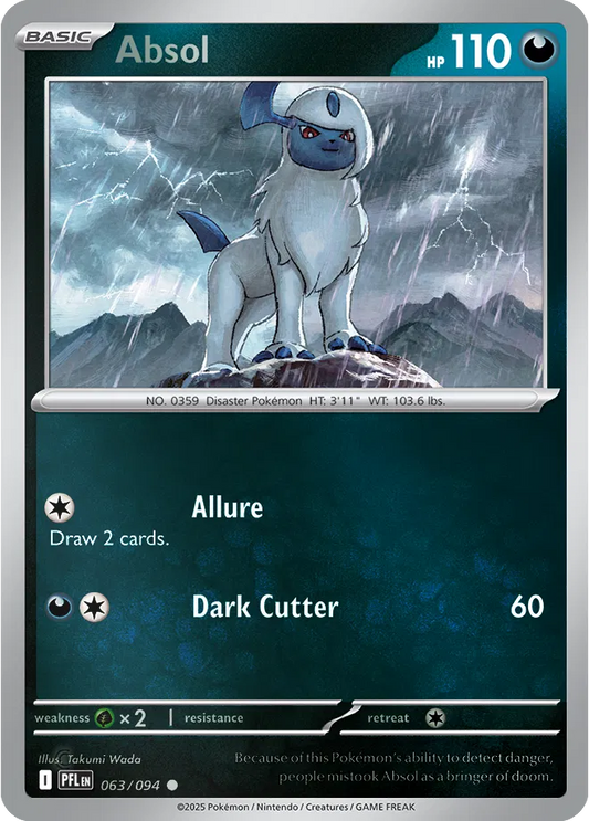 Absol Phantasmal Flames Common • 063/094 Reverse Holofoil