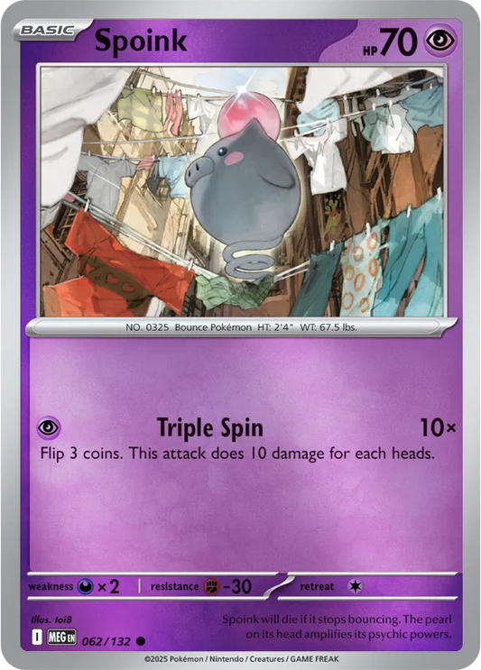 Spoink Mega Evolution Common • 062/132 Reverse Holofoil