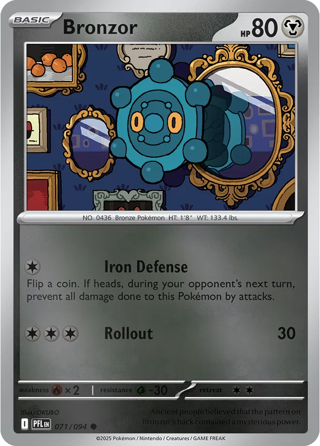 Bronzor Phantasmal Flames Common • 071/094 Reverse Holofoil
