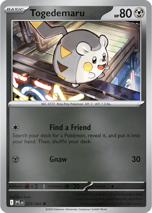Togedemaru Phantasmal Flames Common • 073/094 Reverse Holofoil