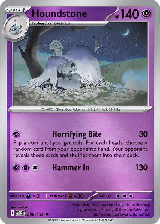 Houndstone Mega Evolution Uncommon • 066/132 Reverse Holofoil