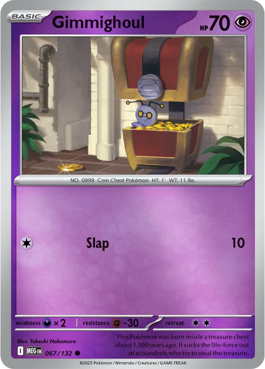 Gimmighoul Mega Evolution Common • 067/132 Reverse Holofoil