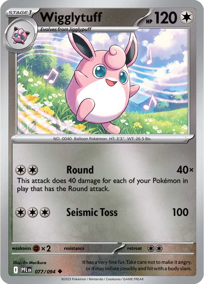 Wigglytuff Phantasmal Flames Uncommon • 077/094 Reverse Holofoil