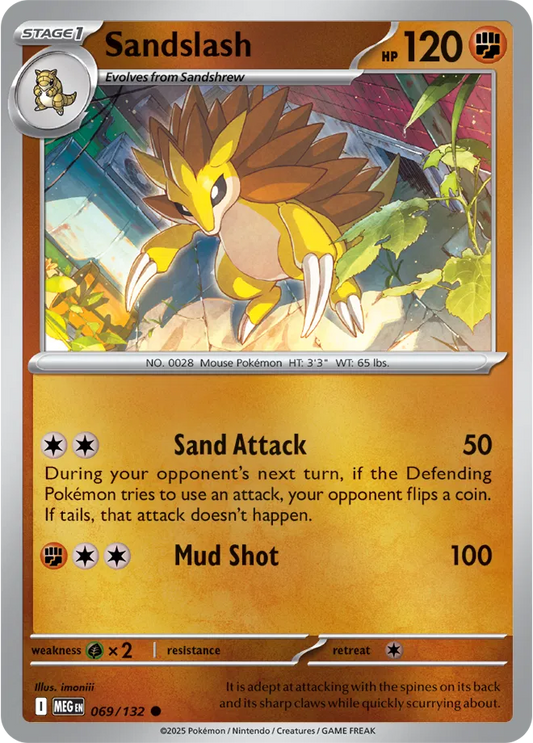 Sandslash Mega Evolution Common • 069/132 Reverse Holofoil