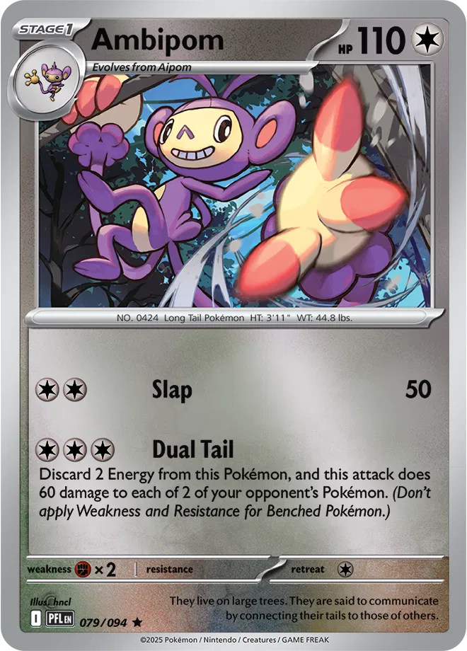 Ambipom Phantasmal Flames Rare • 079/094 Reverse Holofoil