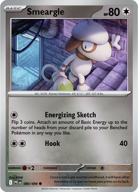 Smeargle Phantasmal Flames Common • 080/094 Reverse Holofoil