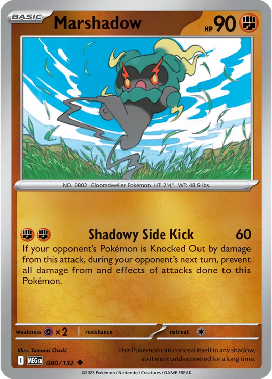 Marshadow Mega Evolution Uncommon • 080/132 Reverse Holofoil