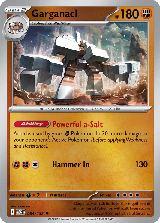 Garganacl Mega Evolution Uncommon • 084/132 Reverse Holofoil