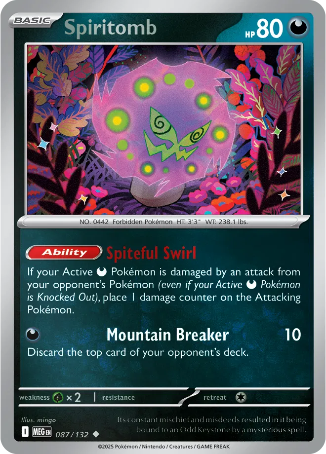Spiritomb Mega Evolution Uncommon • 087/132 Reverse Holofoil