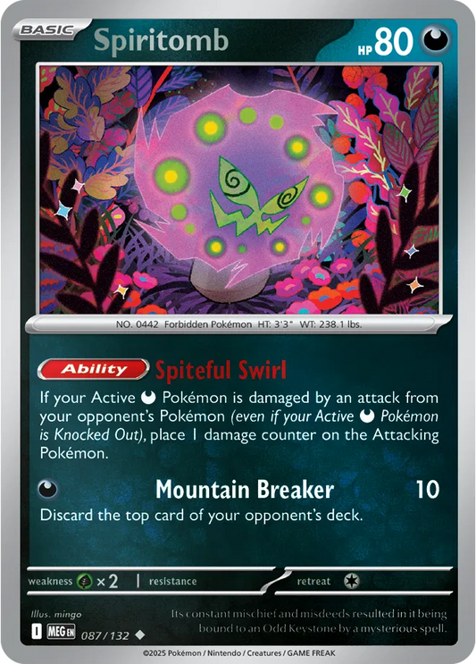 Spiritomb Mega Evolution Uncommon • 087/132 Reverse Holofoil