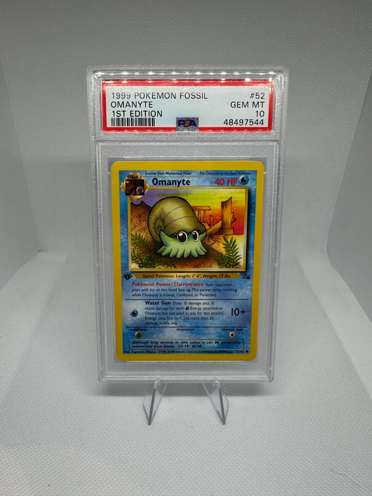 1st Edition Omanyte Fossil PSA 10
