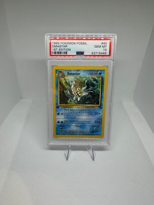1st Edition OMASTAR Fossil PSA 10
