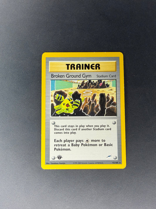 Broken Ground Gym Neo Destiny Rare • 92 1st Edition