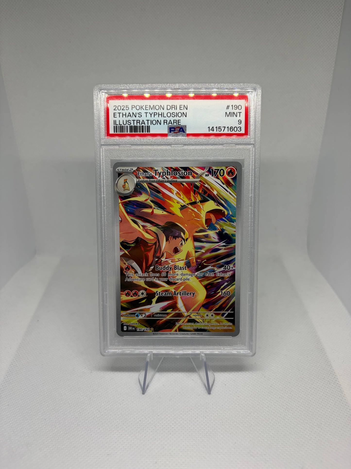 Ethan's Typhlosion Destined Rivals Illustration Rare PSA 9