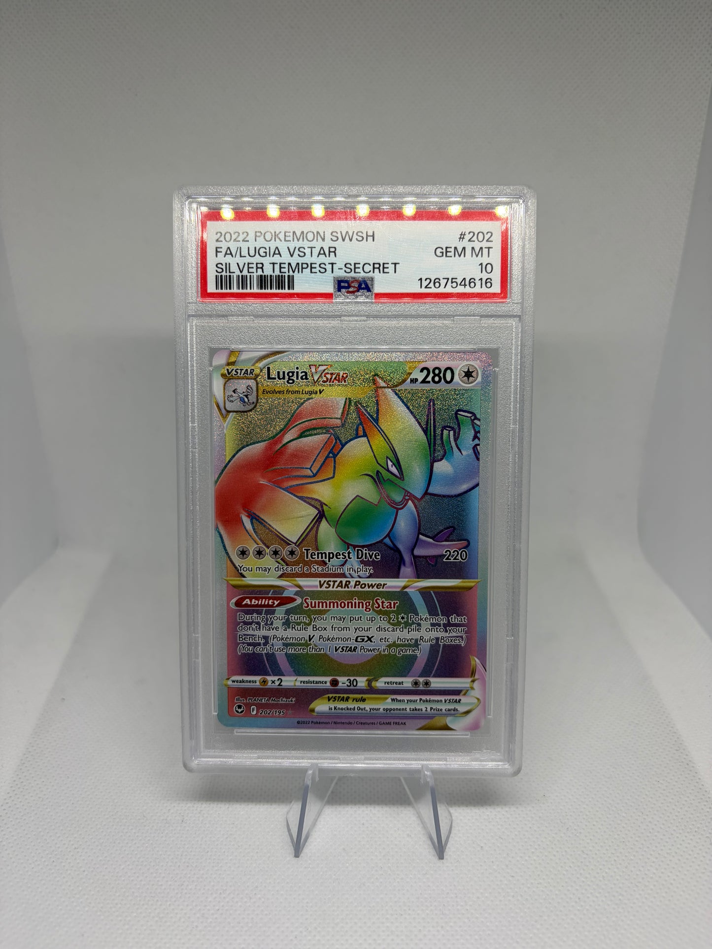 Lugia VSTAR (Secret) Silver Tempest Secret Rare PSA 10