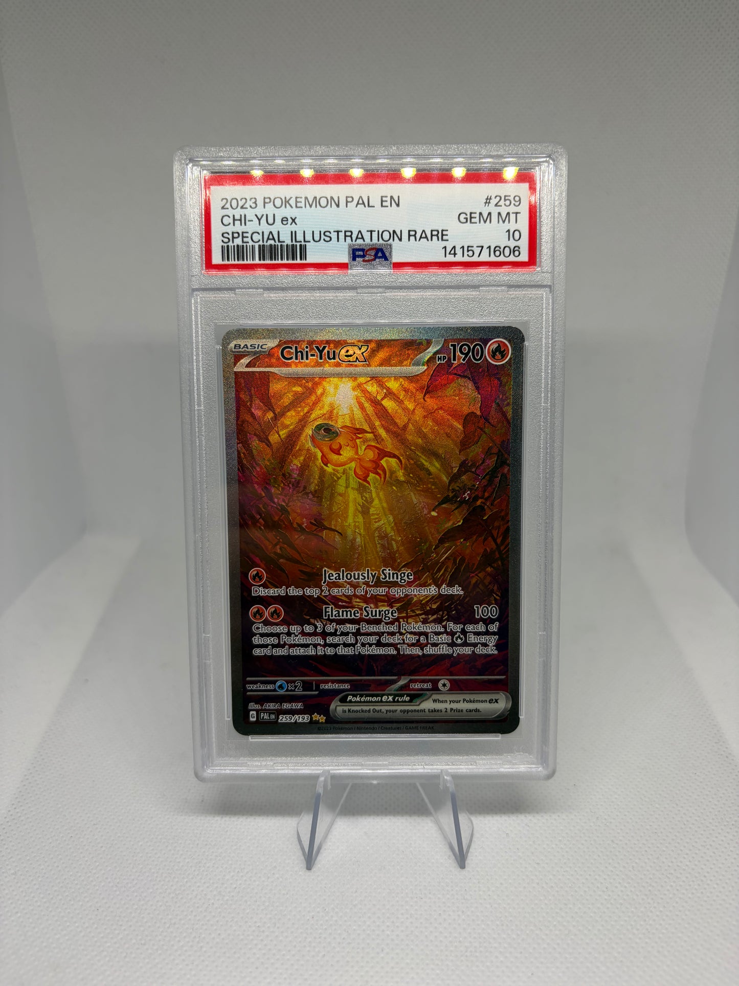 Chi-Yu ex Paldea Evolved Special Illustration Rare PSA 10