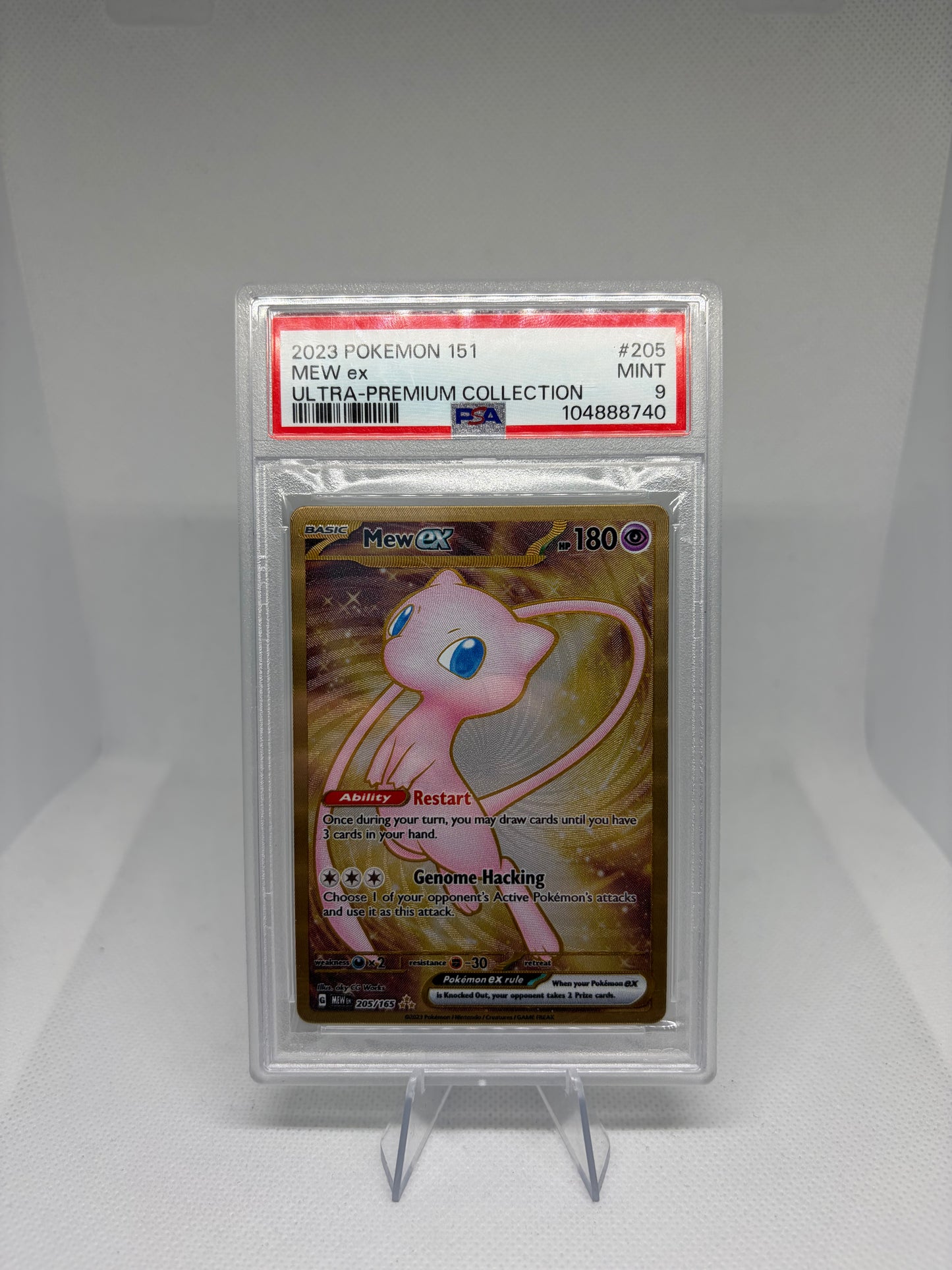 Mew ex (151 Metal Card) PSA 9