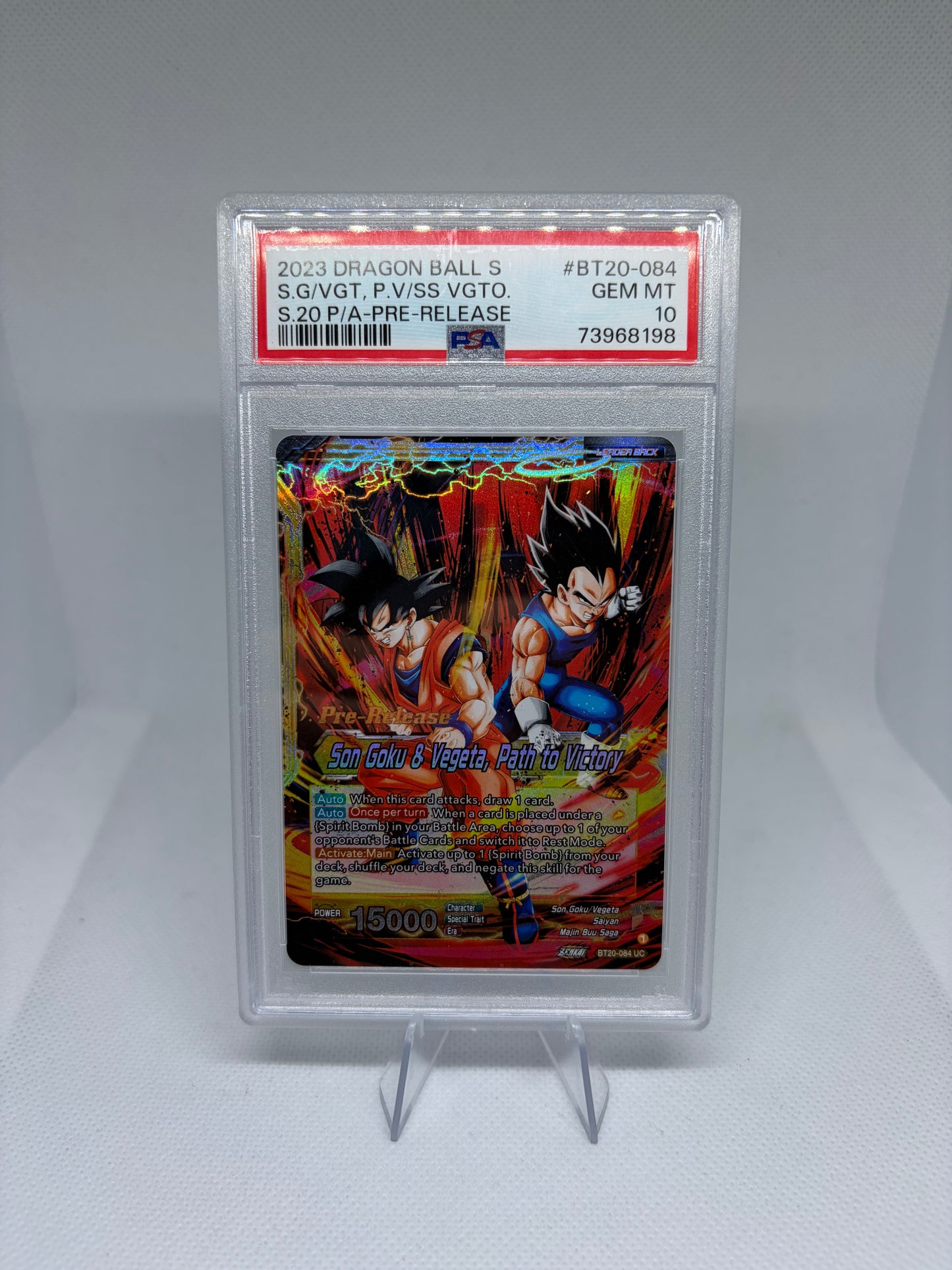SS Vegito // Son Goku & Vegeta, Pre Release PSA 10