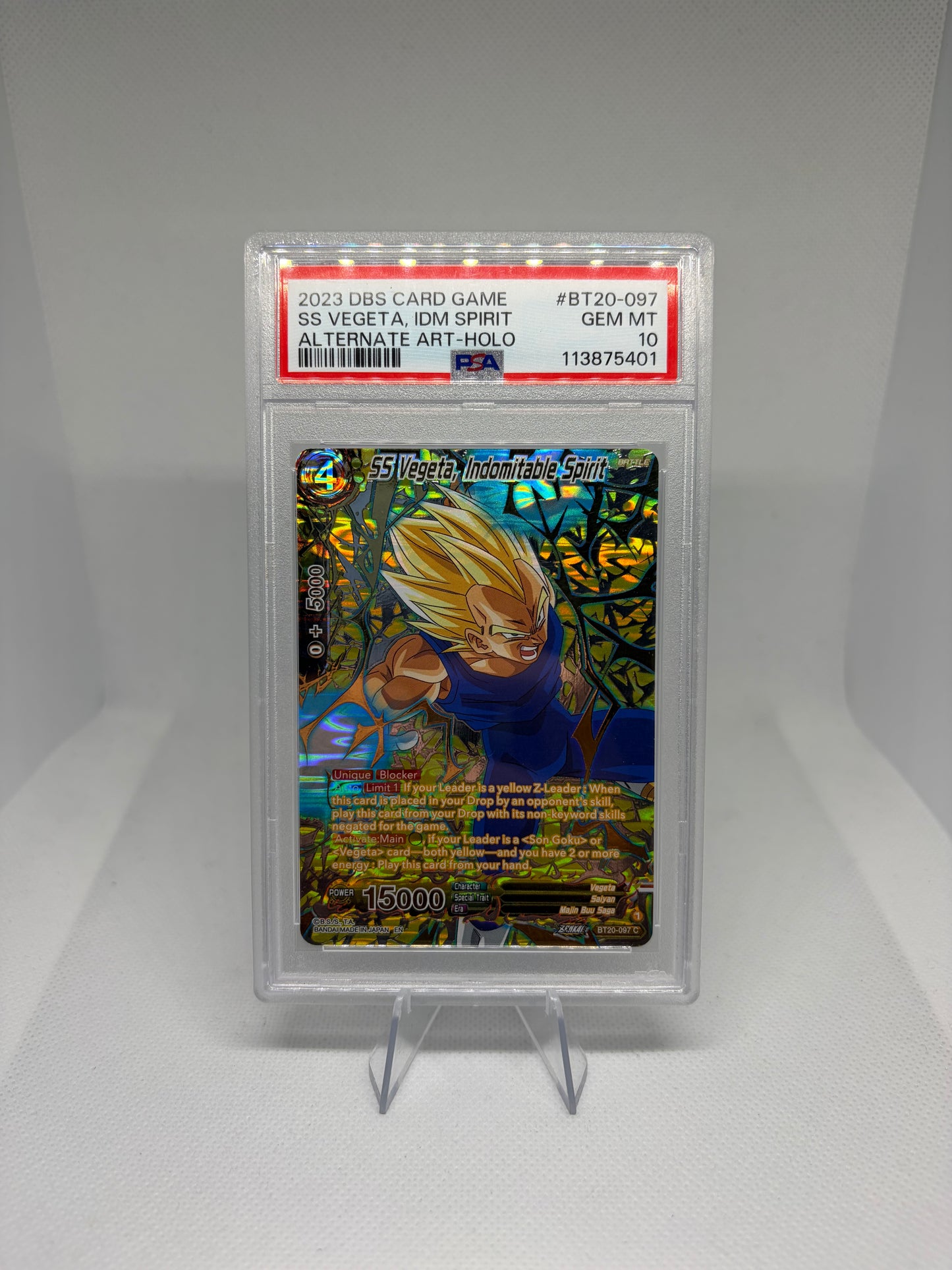 SS Vegeta, Indomitable Spirit (Gold-Stamped) PSA 10