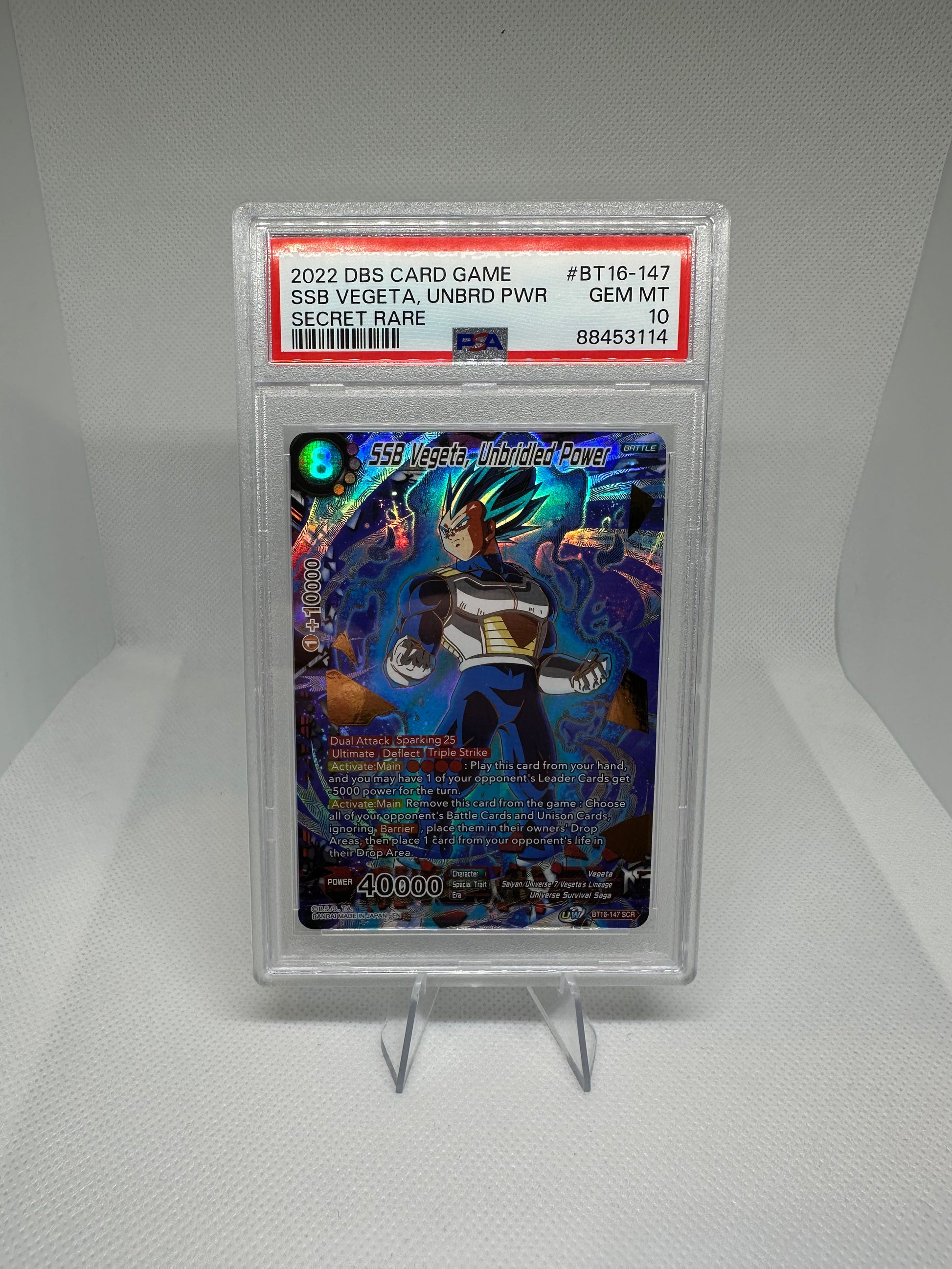 SSB Vegeta, Unbridled Power SCR PSA 10 – Insaiyan Cards