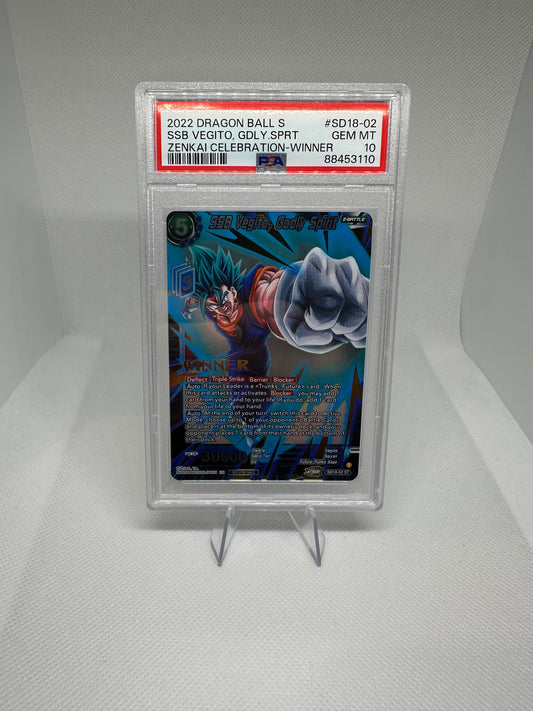 SSB Vegito, Godly Spirit PSA 10 Winner Stamped