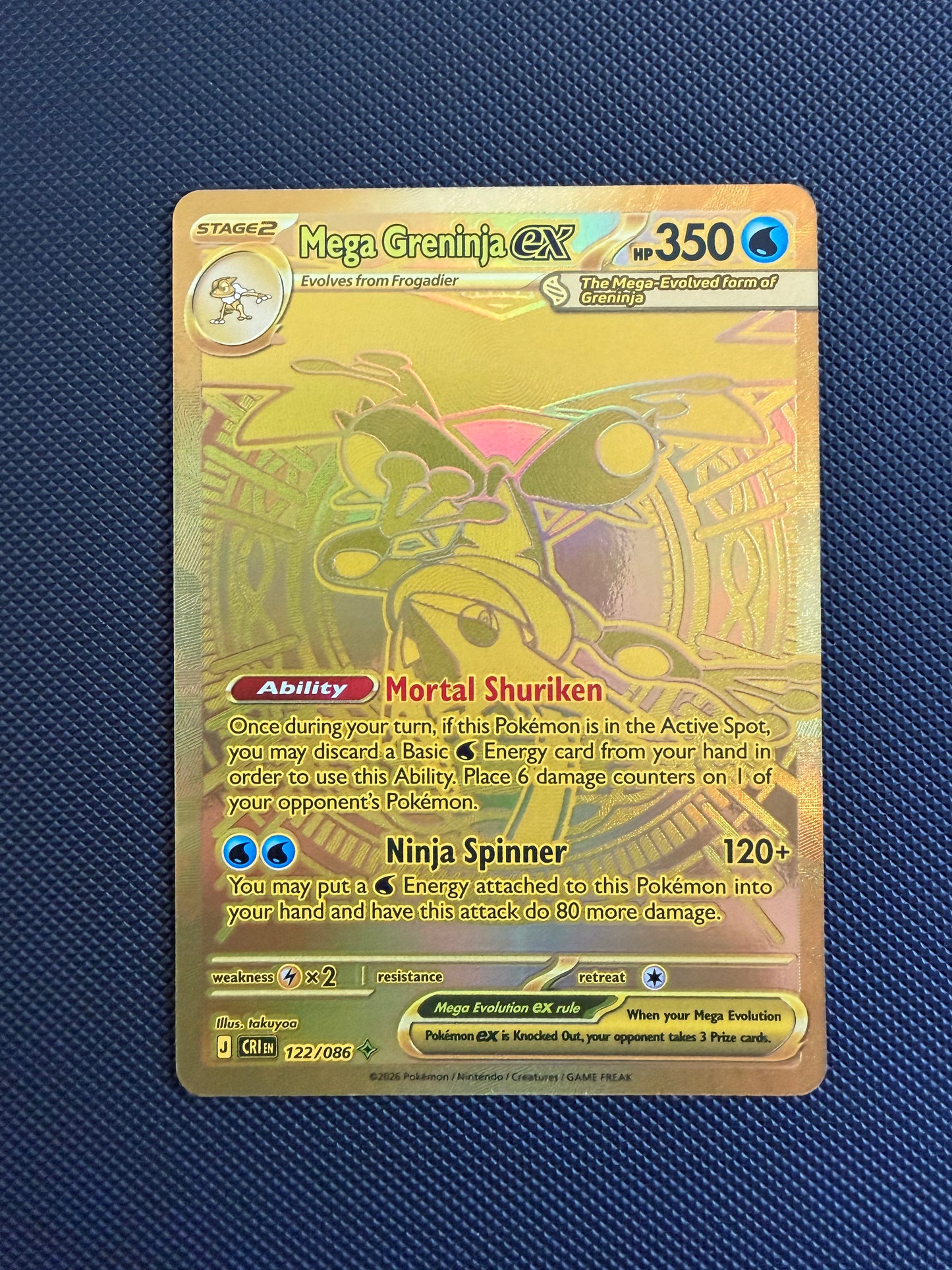Mega Greninja ex Chaos Rising Mega Hyper Rare