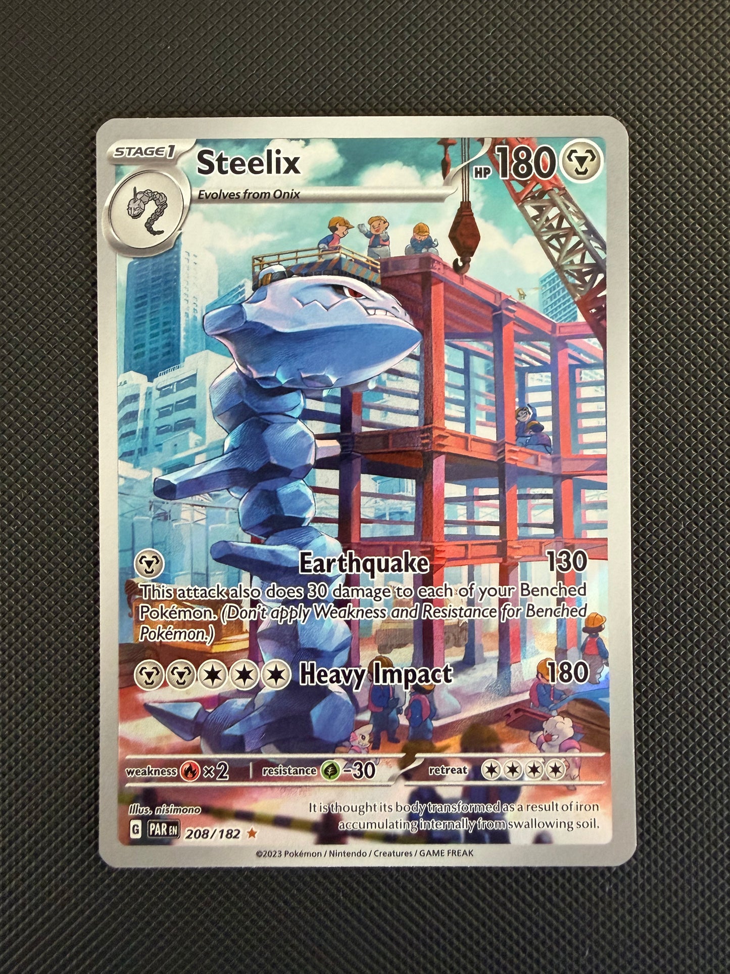 Steelix Paradox Rift Illustration Rare