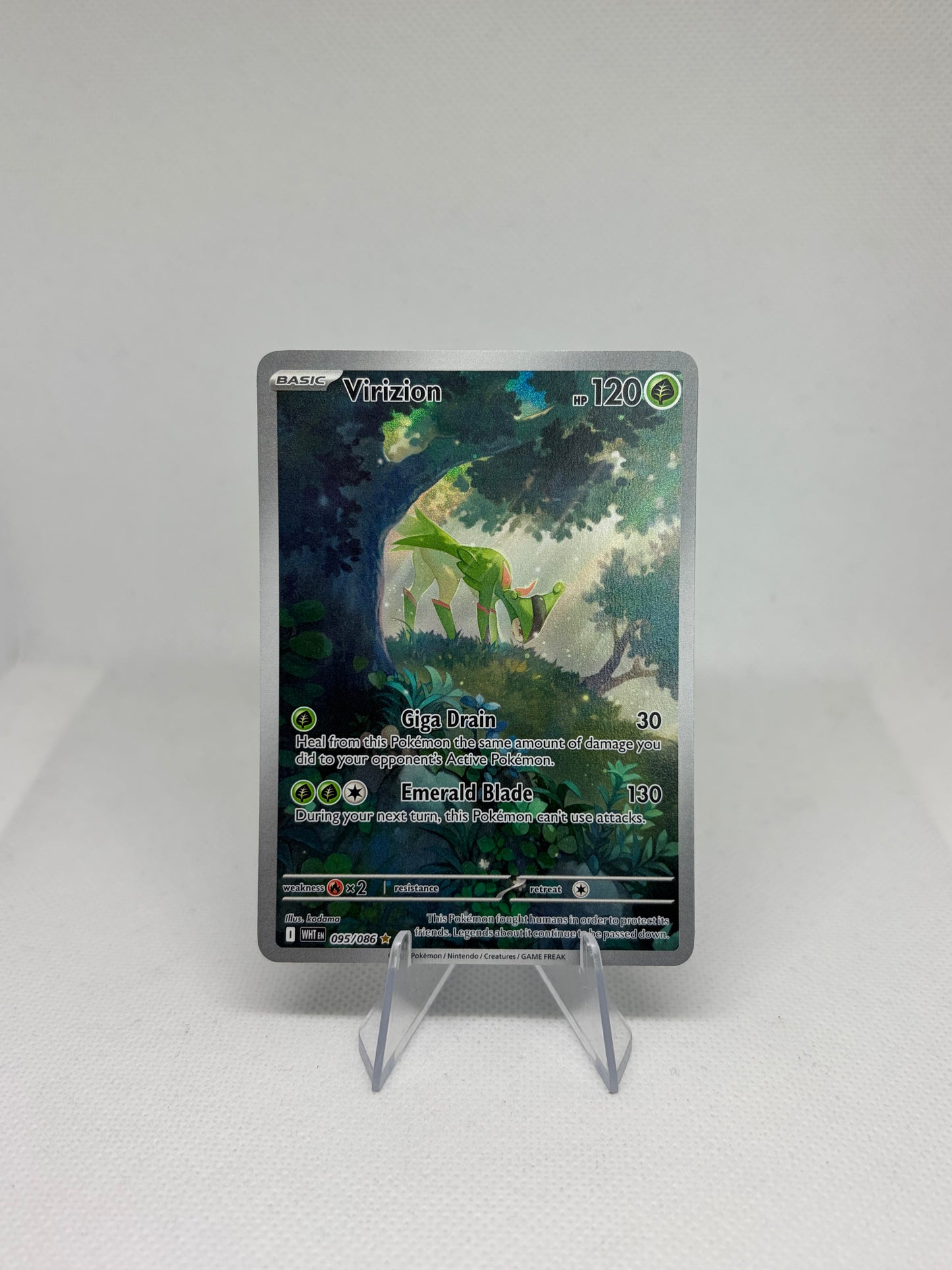 Virizion White Flare Illustration Rare