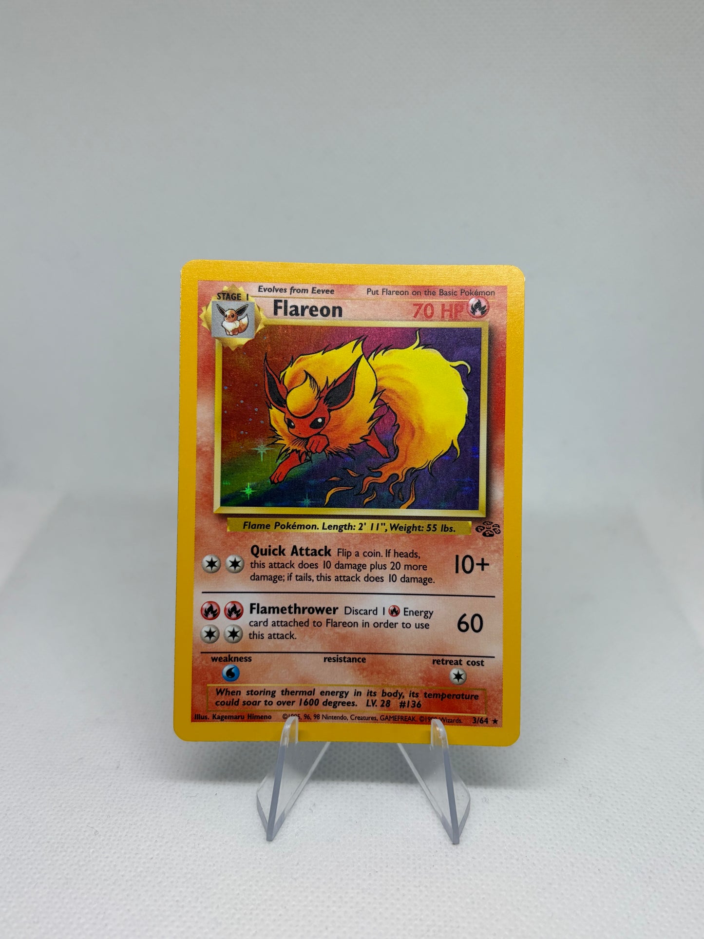 Flareon Jungle Holo Rare Unlimited Holofoil
