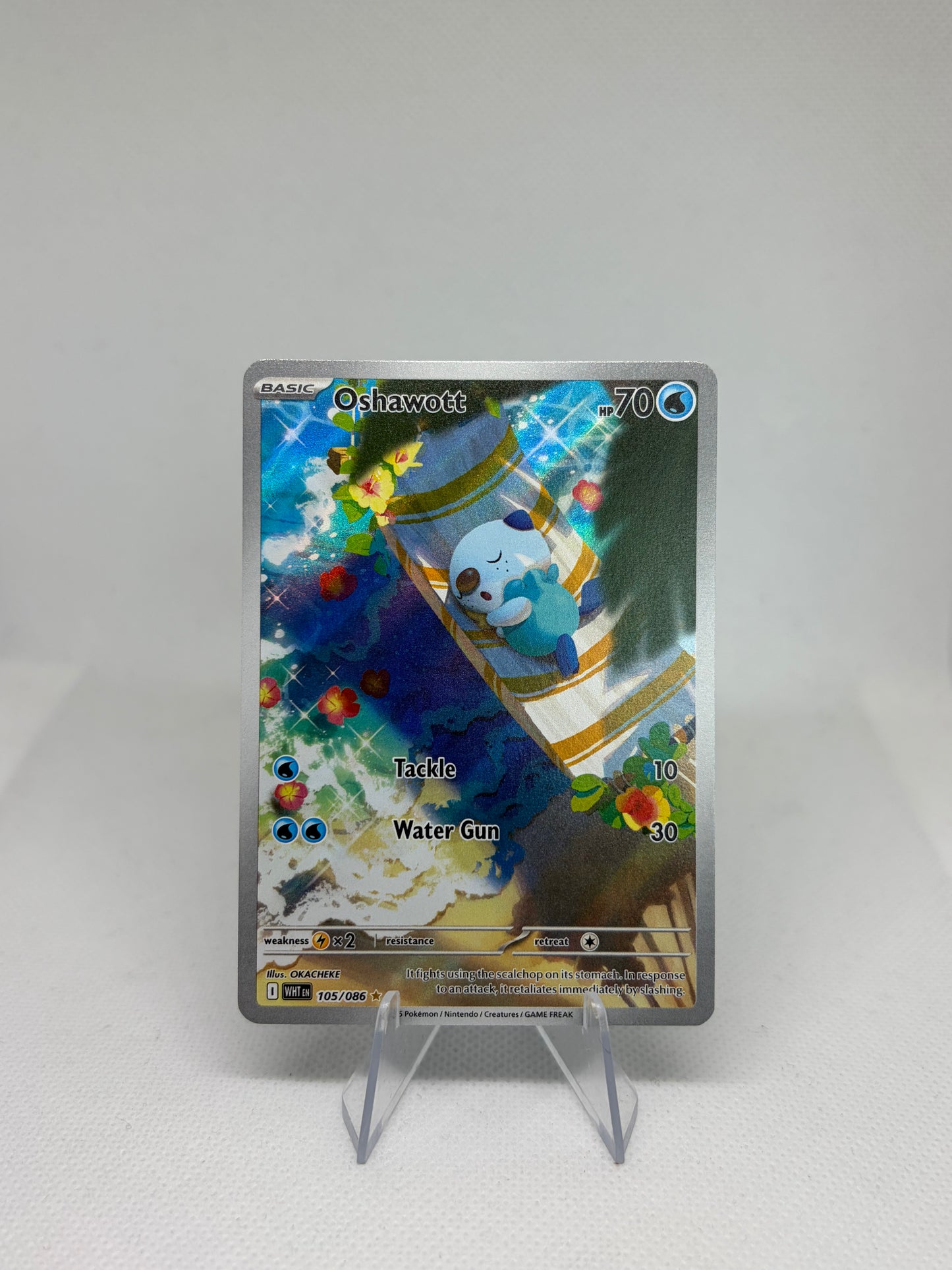 Oshawott White Flare Illustration Rare