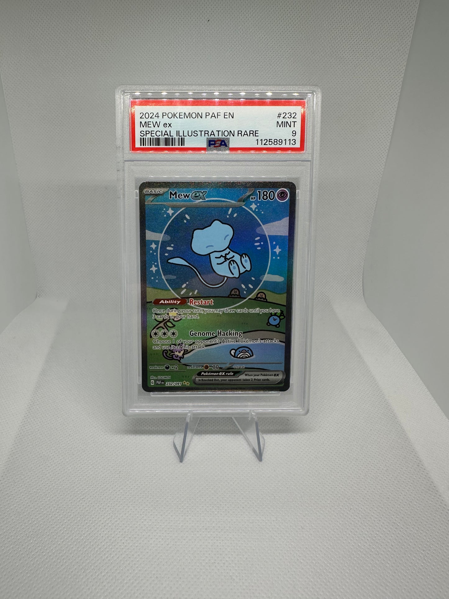 Mew Ex SIR Paldean Fates PSA 9