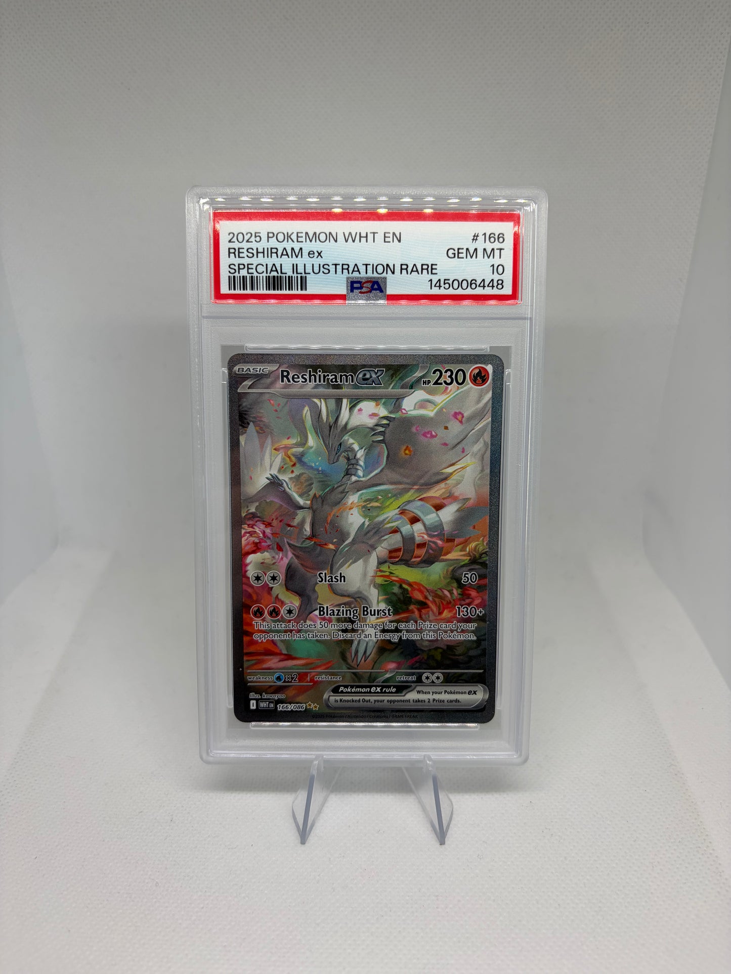 Reshiram ex White Flare Special Illustration Rare PSA 10