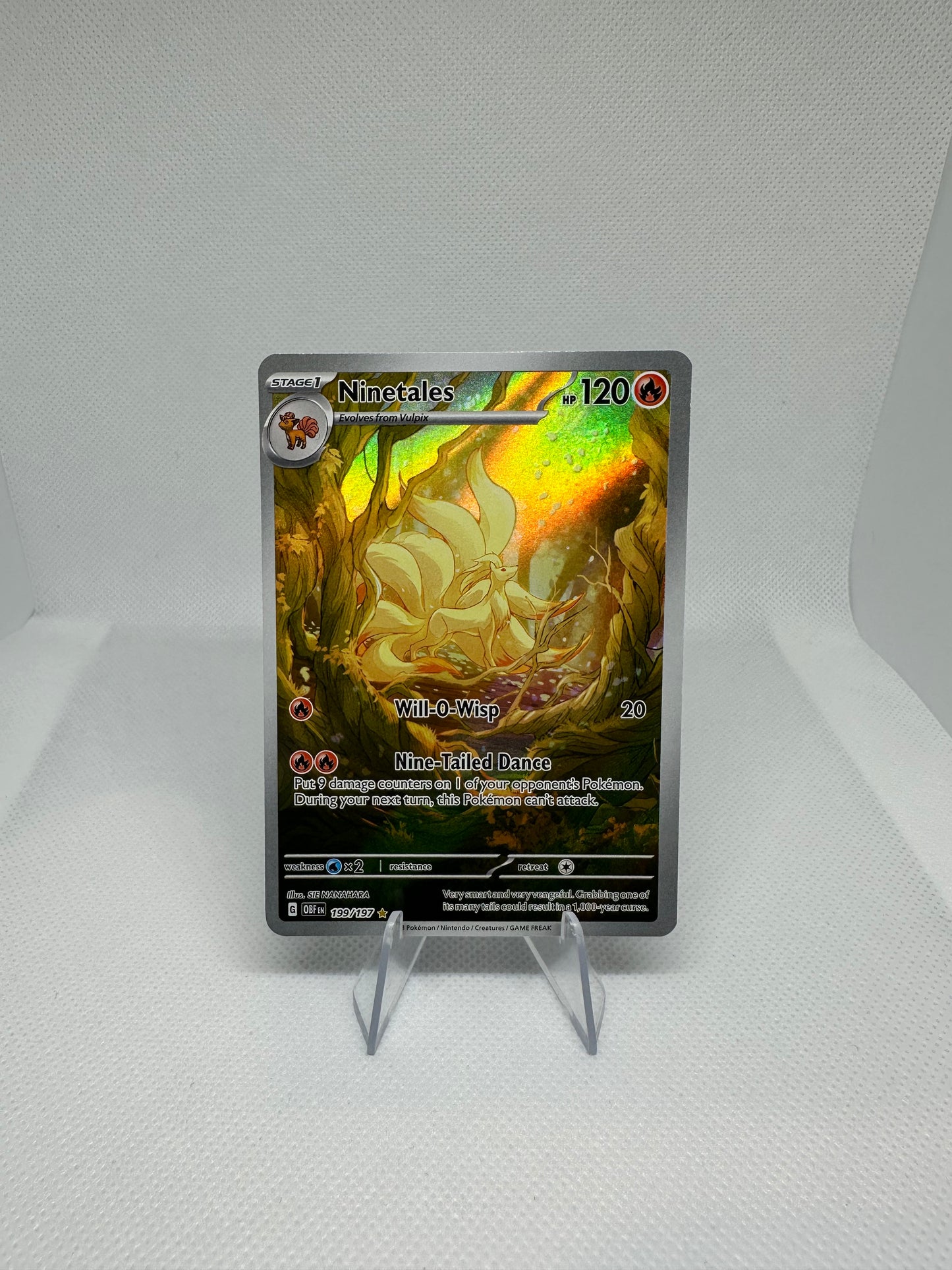 Ninetales Obsidian Flames Illustration Rare