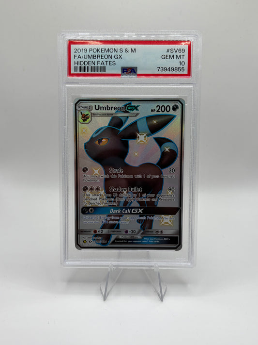 Umbreon GX Hidden Fates: Shiny Vault Shiny Holo Rare PSA 10